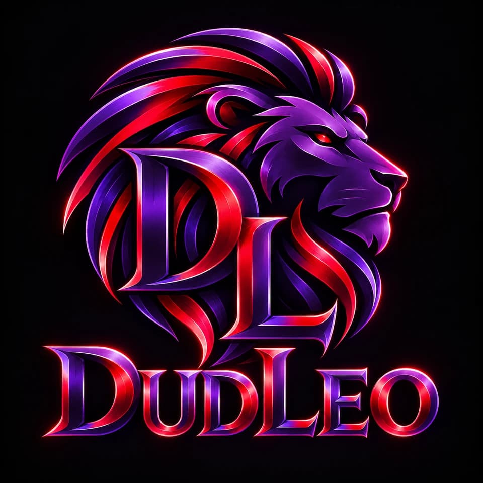 DudLeo lion and DL emblem with DudLeo wordmark